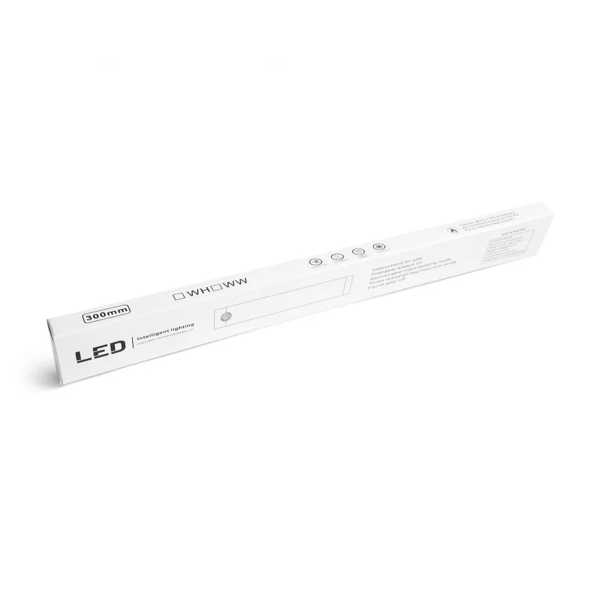 LED лампа магнітна 30 см біла пластик з датчиком руху 9000К