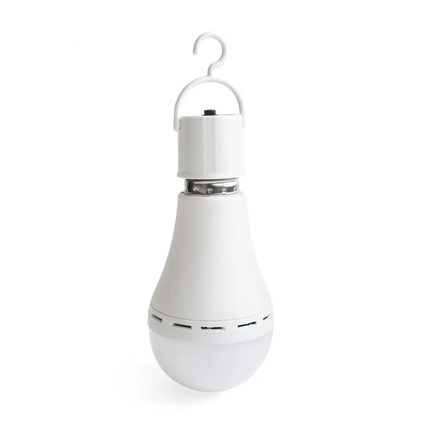 LED лампа 7W 1200mAh E27 біла 6500K з гачком