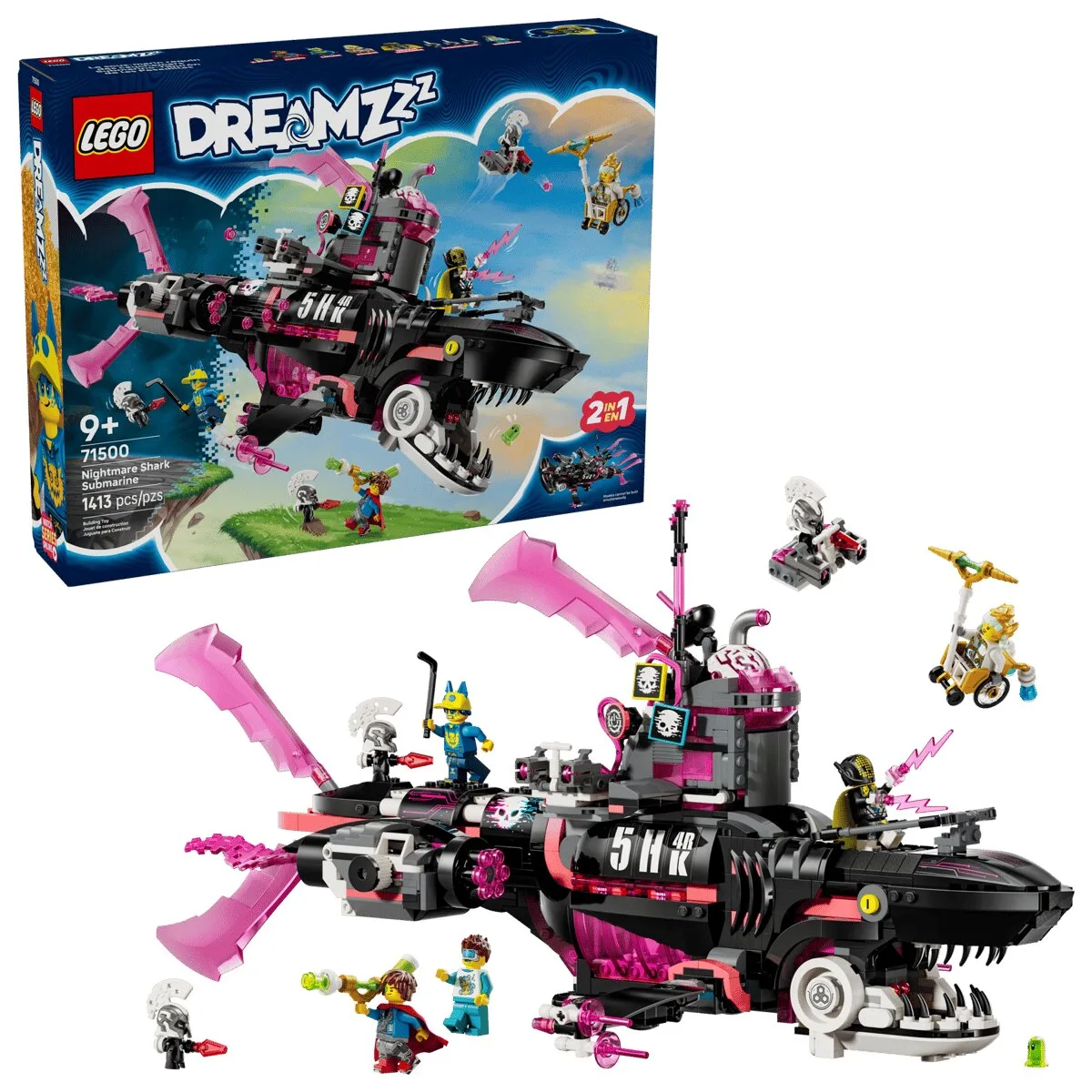 Конструктор LEGO Dreamzzz 9+ Підводний човен Акула Різнокольоровий
