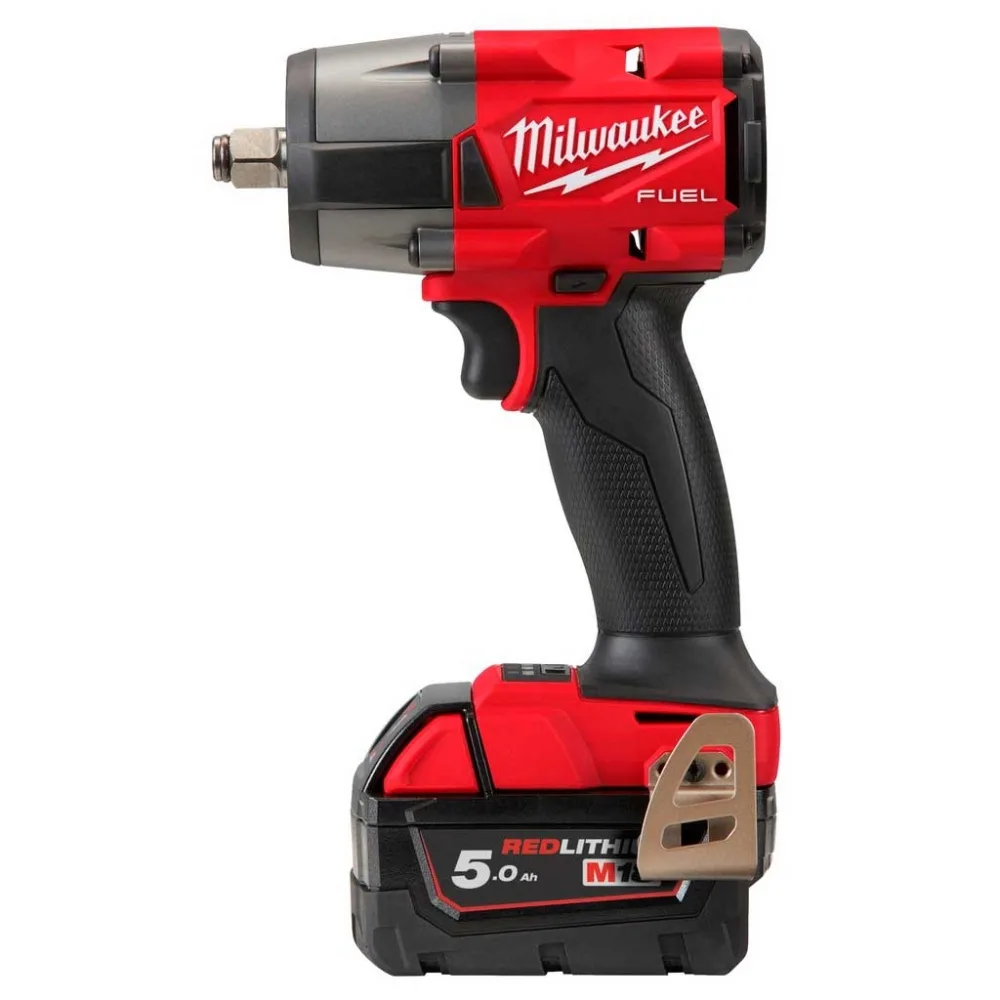 Акумуляторний ударний гайковерт Milwaukee M18 FMTIW2F12-502X 18В, 2 акумулятора по 5 А·год, 881 Нм, 0-2575 об/хв, 1/2" ЗП M12-18.