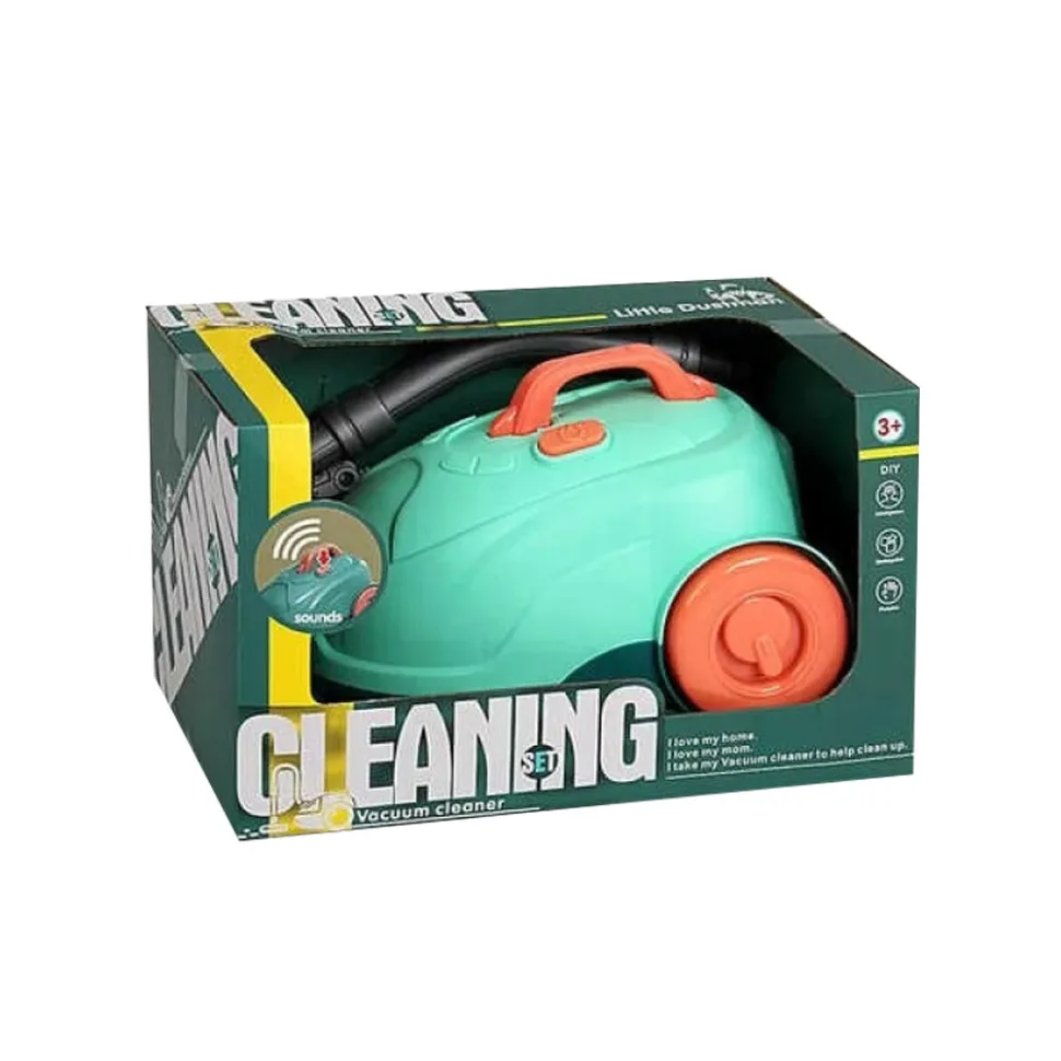 Дитячий пилосос YG Toys пластиковий на батарейках з звуковими ефектами кольоровий