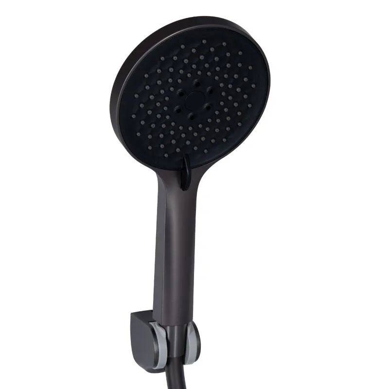Змішувач для ванни Qtap Vlasta New довгий поворотний вилив 338 мм латунь Gunmetal Black