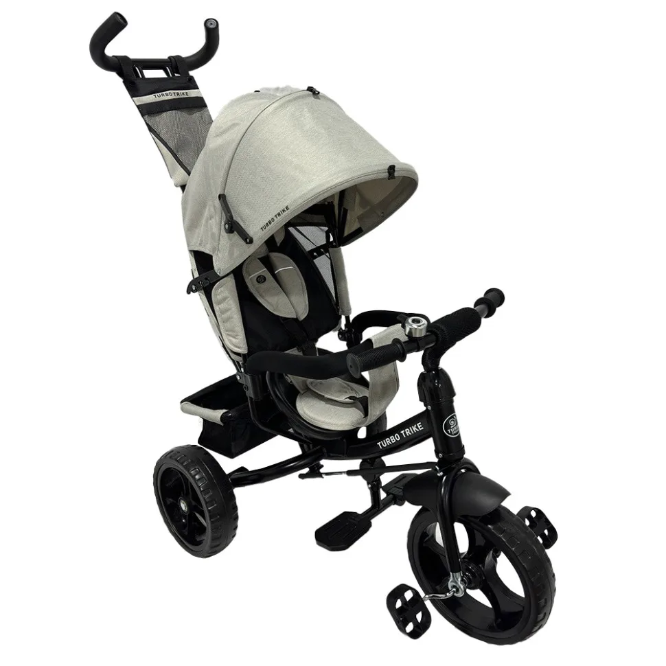 Детский трехколесный велосипед Turbo Trike MT 1005 60х21,5х41 см комбинированный зеленый
