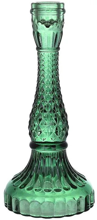 Подсвечник Bona стеклянный 22 см зелёный Crystal Glass