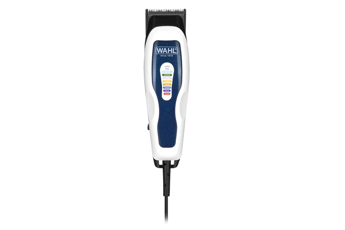 Машинка для стрижки WAHL ColorPro Combo с вибрационным мотором, 8 насадками, кейсом и мини-триммером в комплекте.