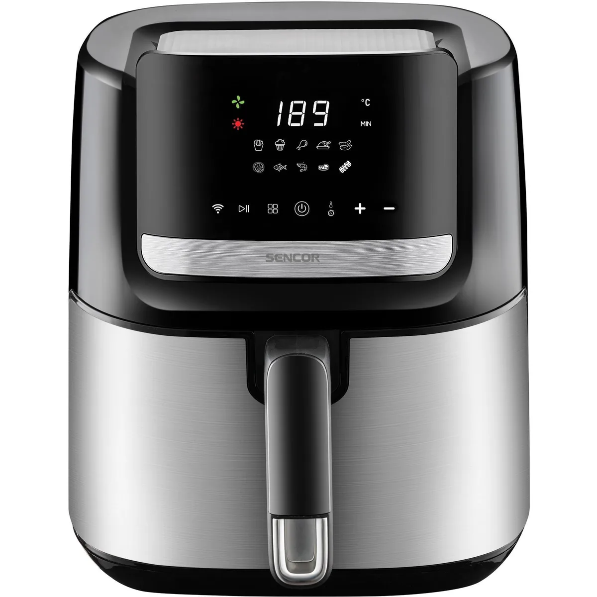Мультипіч Sencor Vita Fryer, 1600Вт, 6,5л чаша, сенсорне управління, 10 режимів, пластиковий корпус, нержавіюча сталь - чорний.