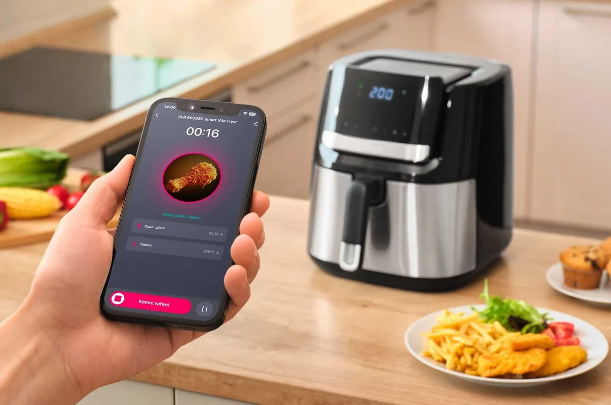 Мультипіч Sencor Vita Fryer, 1600Вт, 6,5л чаша, сенсорне управління, 10 режимів, пластиковий корпус, нержавіюча сталь - чорний.