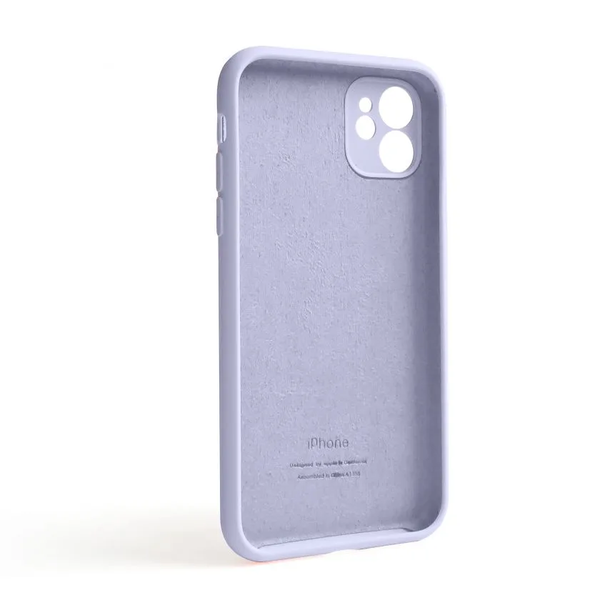 Чохол силіконовий для смартфона Apple iPhone 11  закрита камера лавандовий