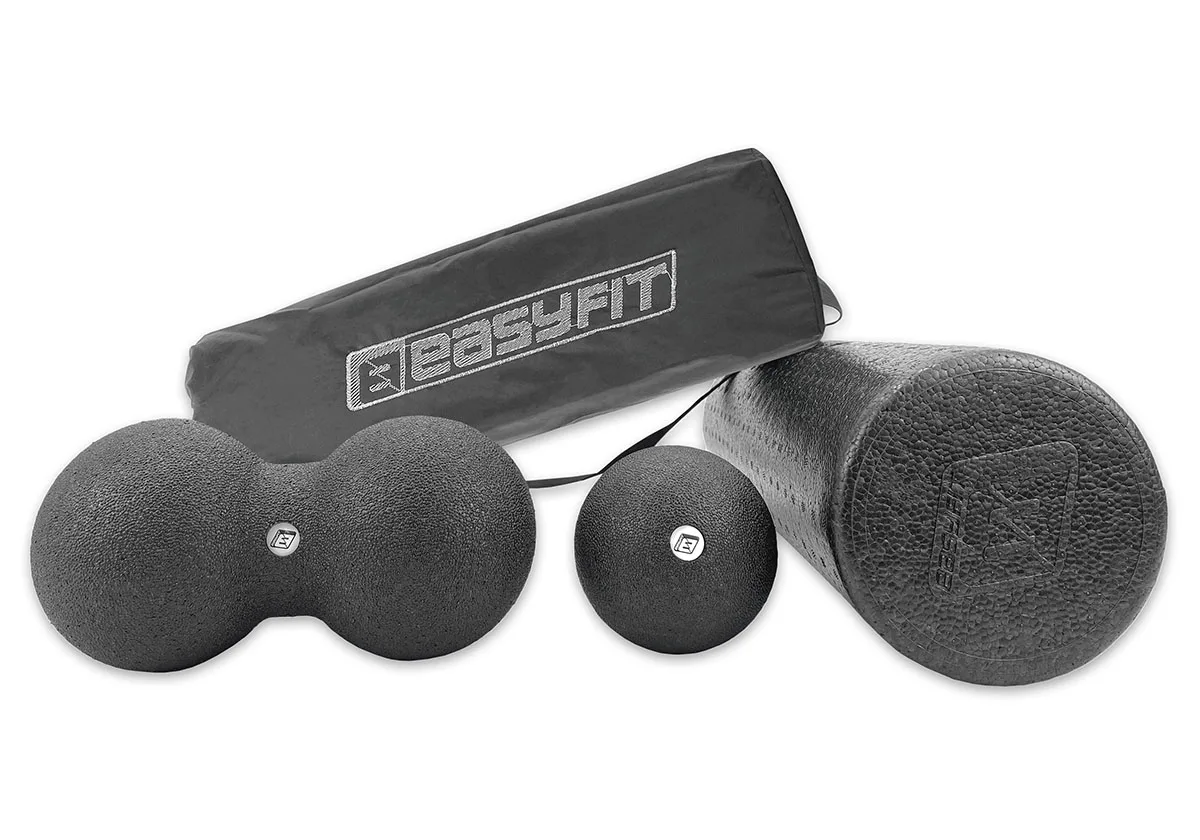 Набір для масажу EasyFit EPP 2 м'ячика 23х12 см 10 см ролик 45х15 см