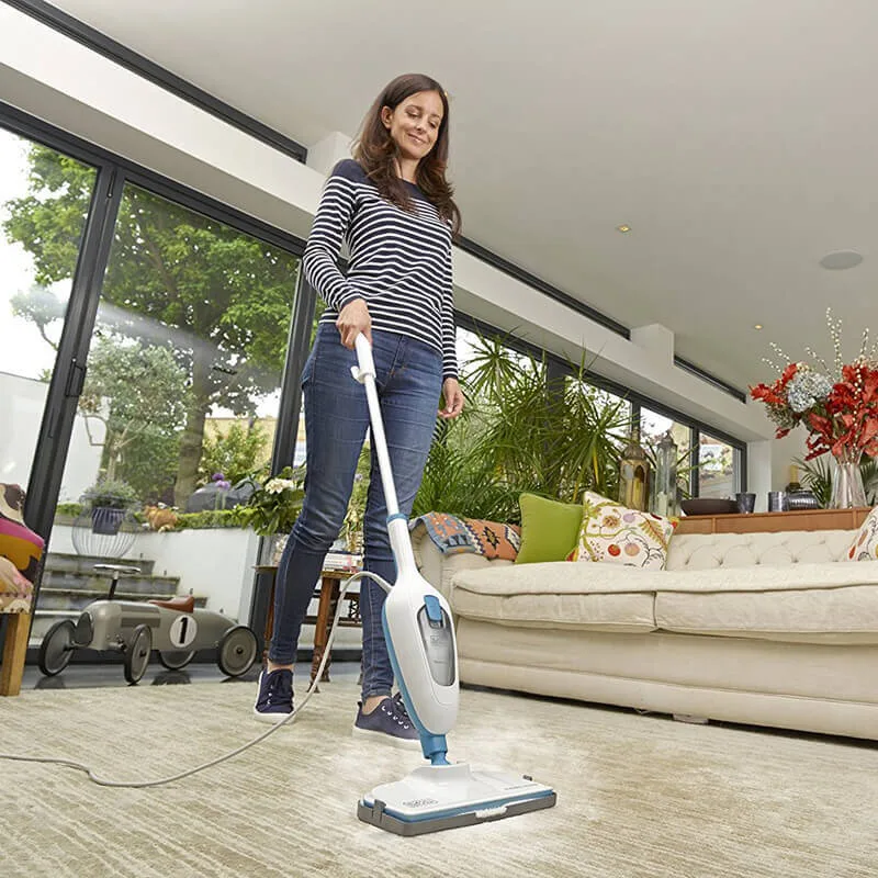 Парова швабра Black&Decker 1300 Вт 0,38 л Білий