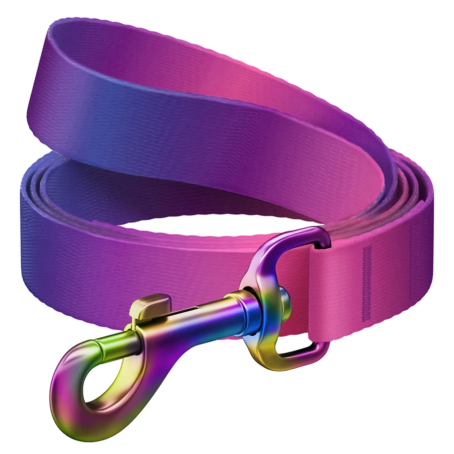 Повідець для собак WAUDOG Nylon Recycled 15x122 см перероблений нейлон фіолетовий