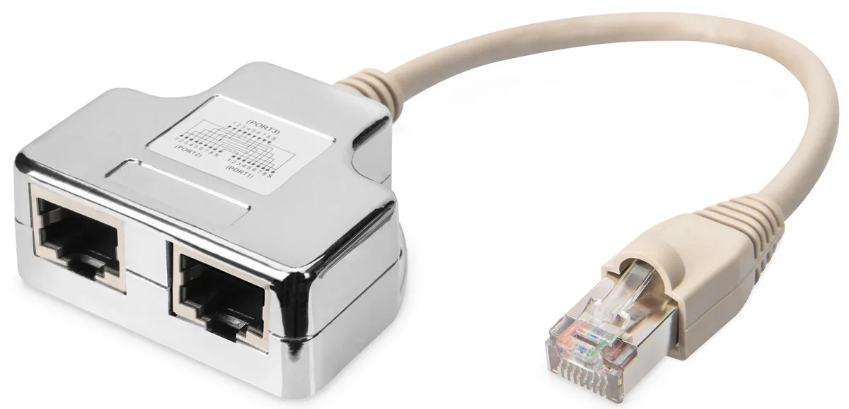 Розгалужувач DIGITUS CAT 5e STP 2x1:1