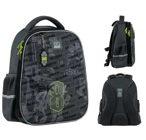 Рюкзак GoPack Education напівкаркасний Skate для дітей з ортопедичною спинкою та кишенями.