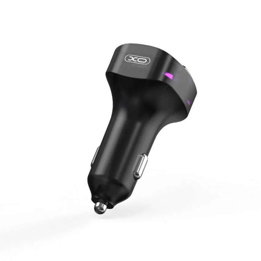 Автомобільний зарядний пристрій XO USB Type-C 3.1A 15.5W чорний