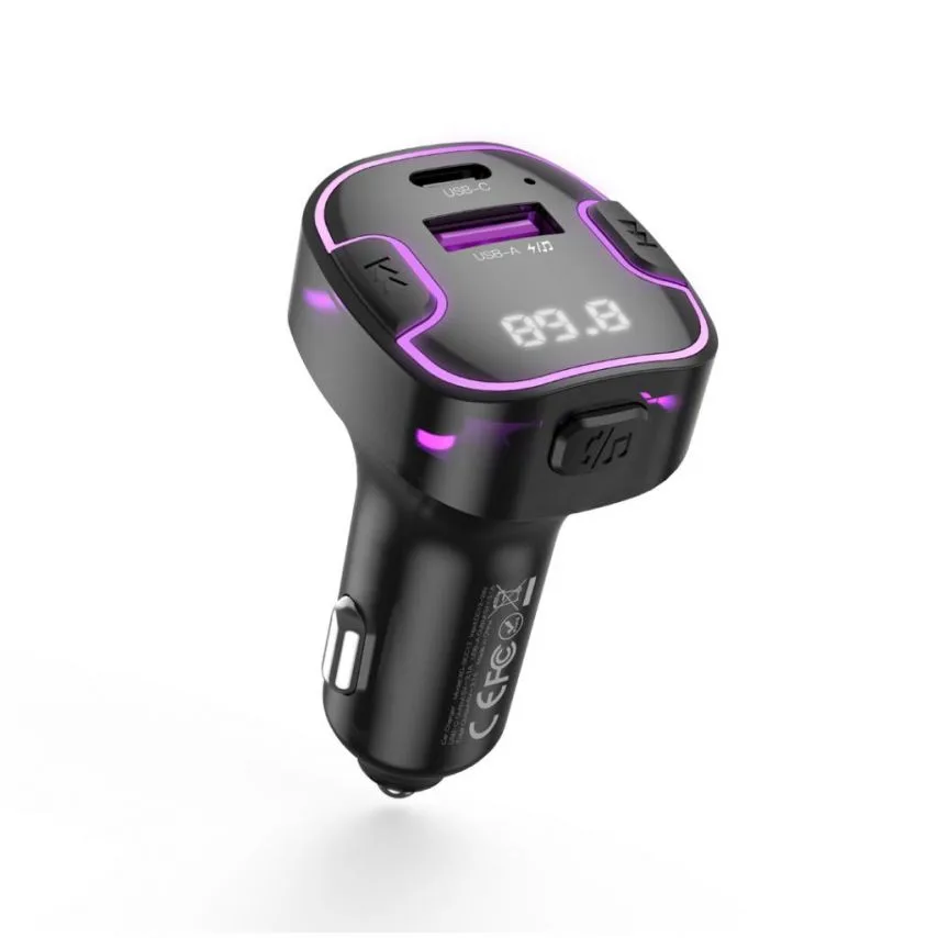 Автомобільний зарядний пристрій XO USB Type-C 3.1A 15.5W чорний