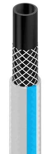 Садовий шланг Cellfast BASIC 1/2" 20м, 3-шаровий, витримує тиск до 25 бар, температурний діапазон -20...+60°C.