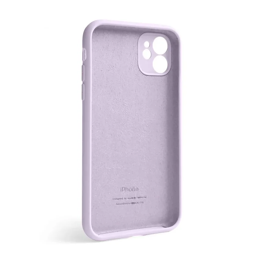 Чохол силіконовий для Apple iPhone 12  фіолетовий закрита камера