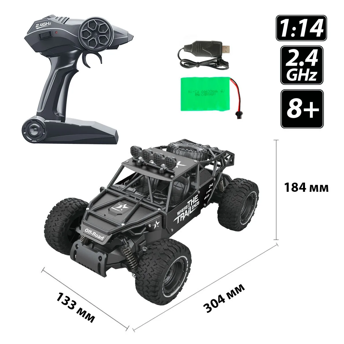 Автомобіль Sulong Toys р/к 1:14 метал чорний