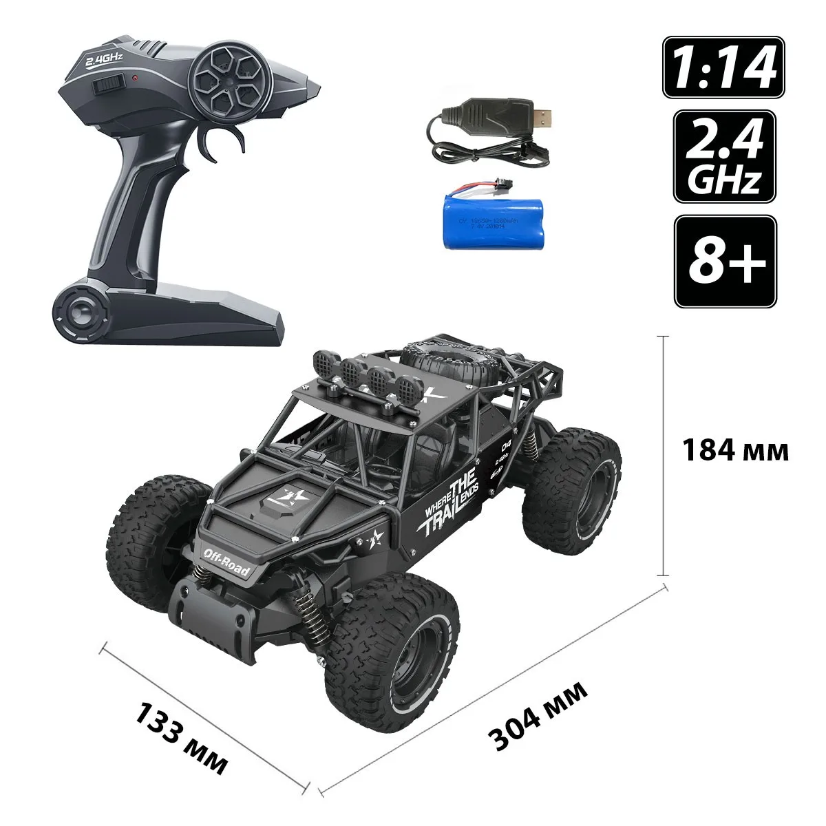 Автомобіль Sulong Toys р/к 1:14 метал чорний