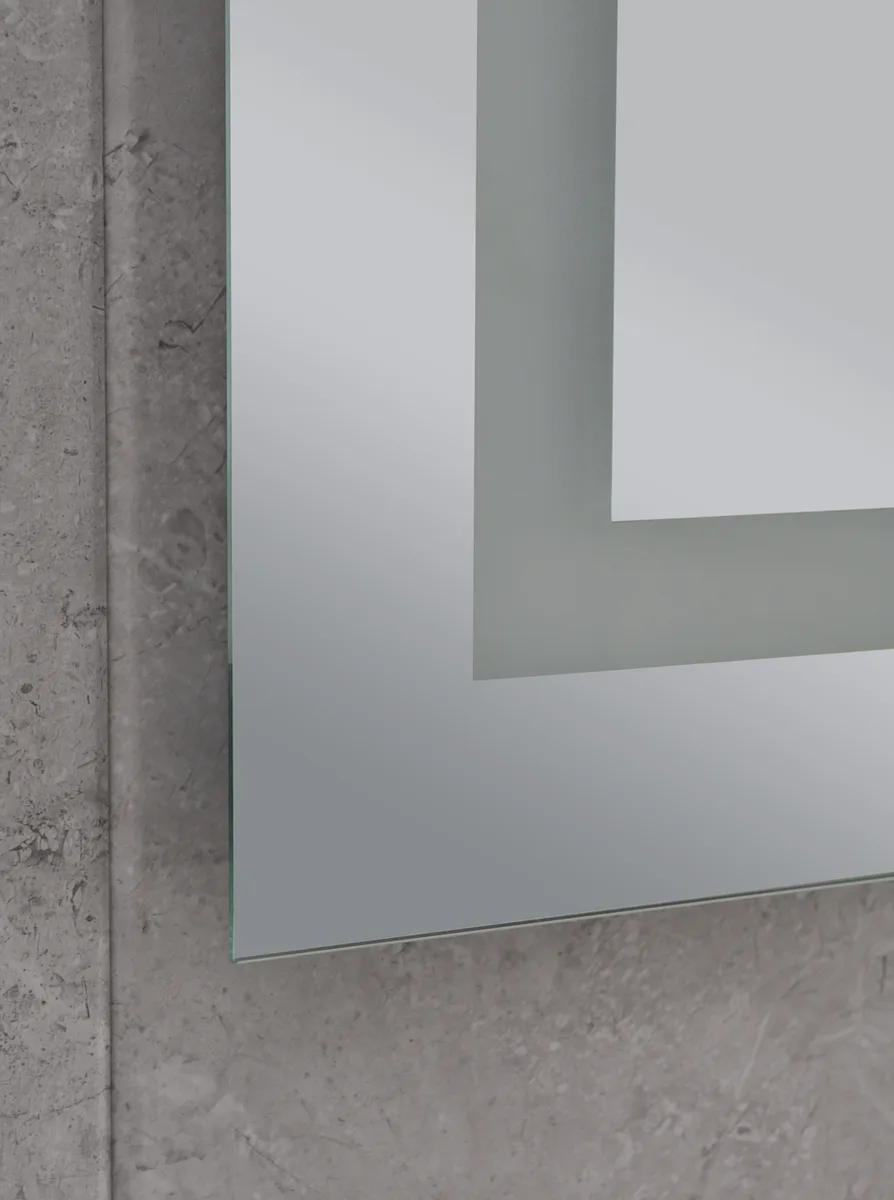 Дзеркало настінне LED Touch 50x80 см Скло 5 мм Біле MIXXUS HARD MR06