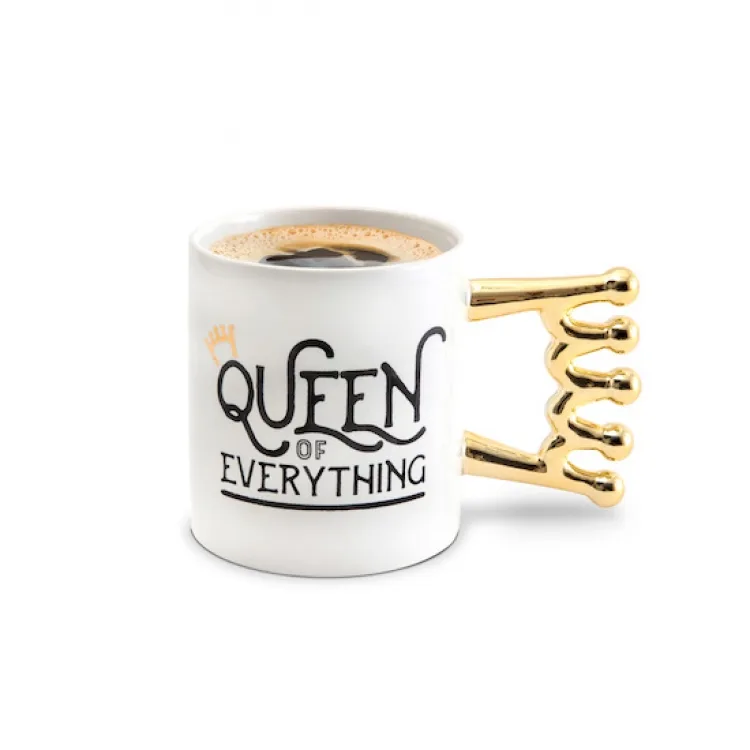 Чашка Queen кераміка 500 мл біла з ручкою корона