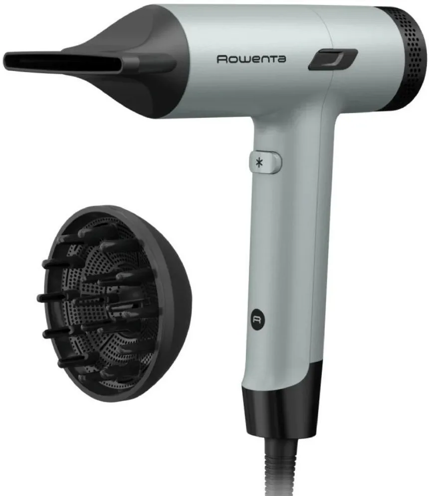 Фен Rowenta 1600Вт іонізація 3 режими дифузор зелено-чорний