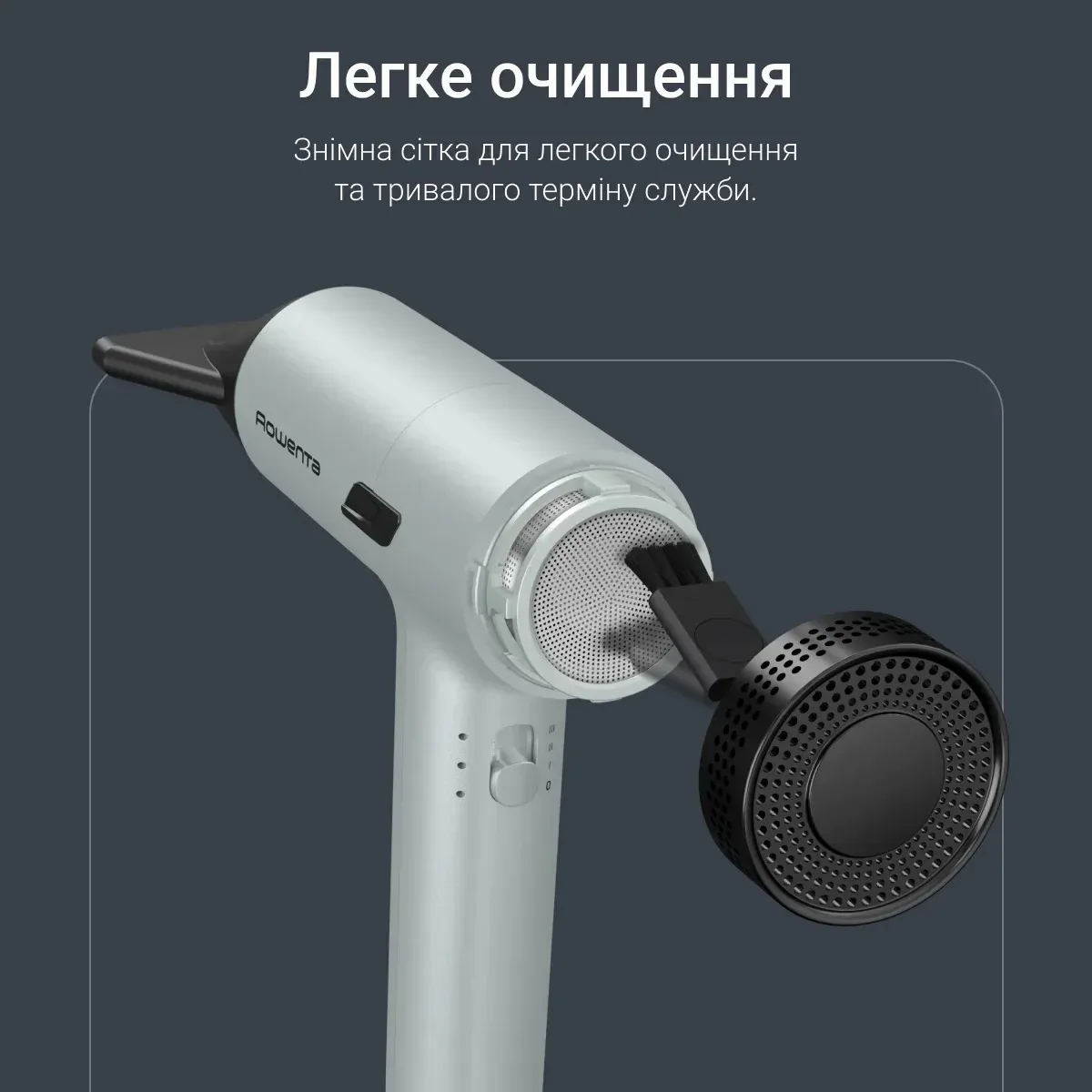 Фен Rowenta 1600Вт іонізація 3 режими дифузор зелено-чорний