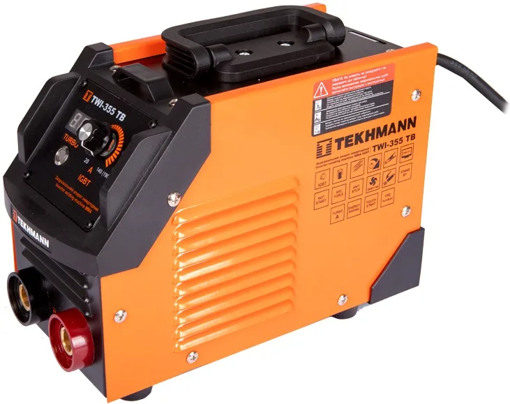 Інверторний зварювальний апарат Tekhmann TWI-355 TB 140А (190А в режимі turbo) потужністю 5.2-8.2 кВт, напруга 170-270В, вага 5 кг