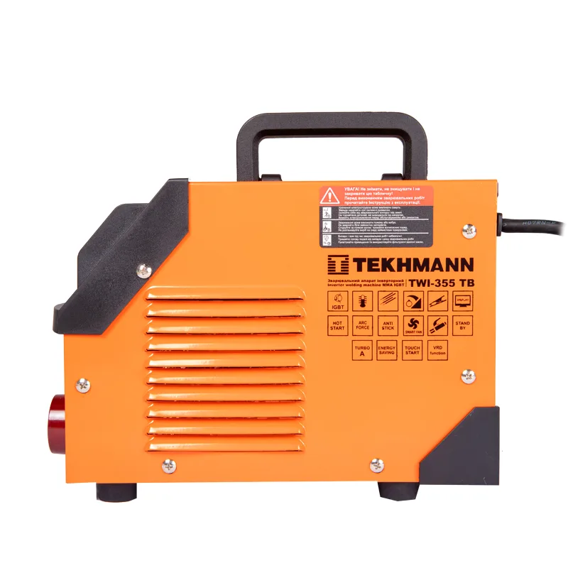 Инверторный сварочный аппарат Tekhmann TWI-355 TB 140А (190А в режиме turbo) мощностью 52-82 кВт, напряжение 170-270В, вес 5 кг