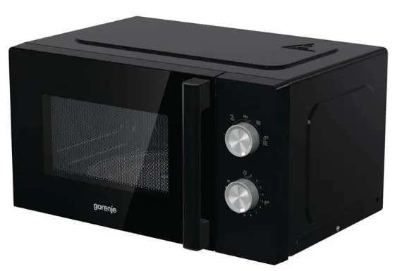 Мікрохвильова піч Gorenje звичайна 17 л чорна 700 Вт механічне керування