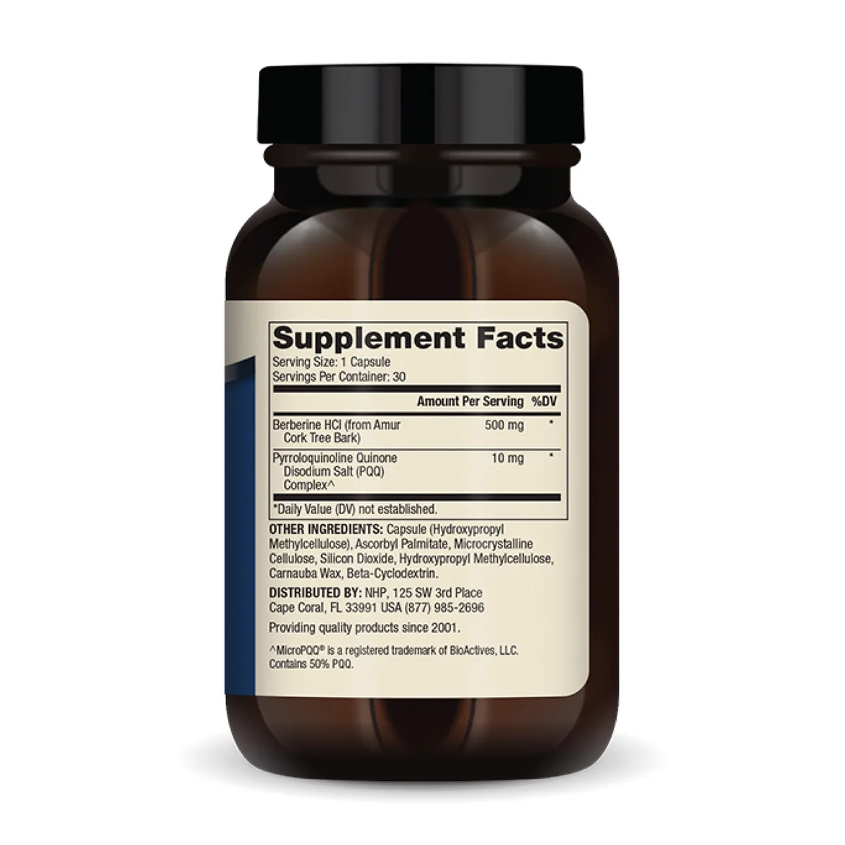 Берберин и MicroPQQ Advanced Dr. Mercola 30 капсул для здоровья митохондрий