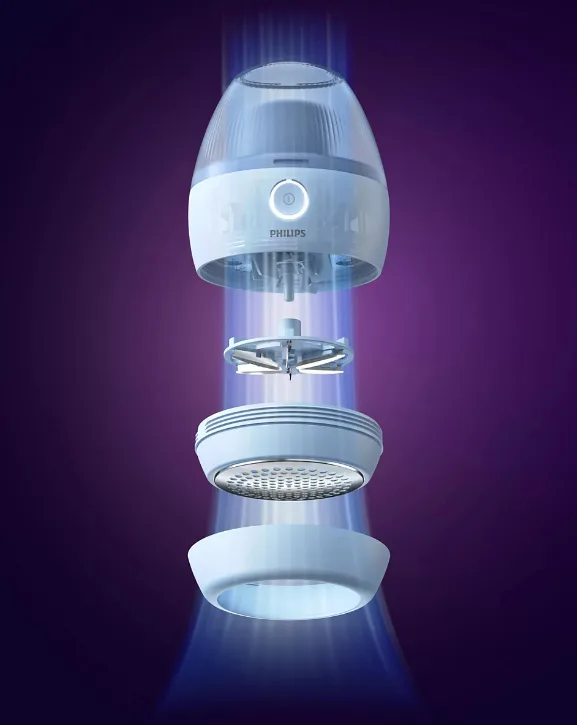 Машинка для стрижки ковтунців Philips 6 лез метал синій 7,5х9,5х7,3 см