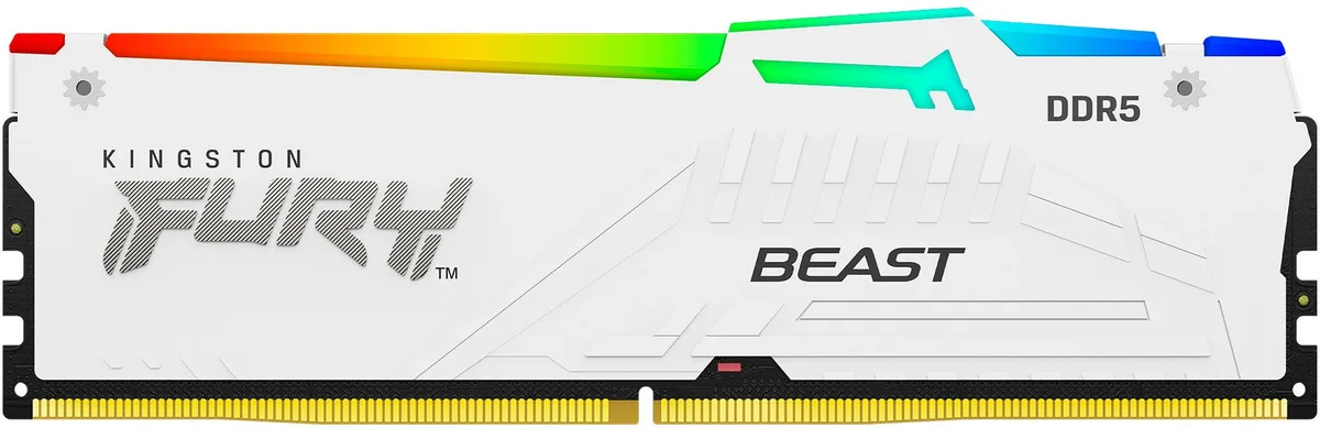 Пам'ять ПК Kingston DDR5 16GB 5600 FURY Beast RGB EXPO Білий