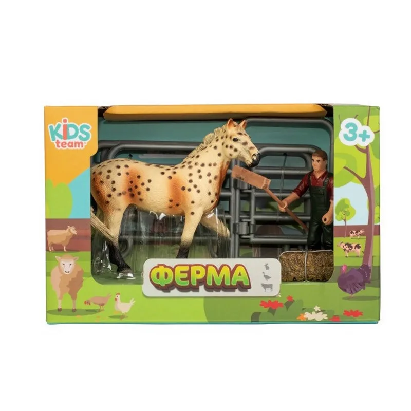 Дитячий іграшковий набір Kids Team Ферма пластиковий 30х20х10 см багатоколірний