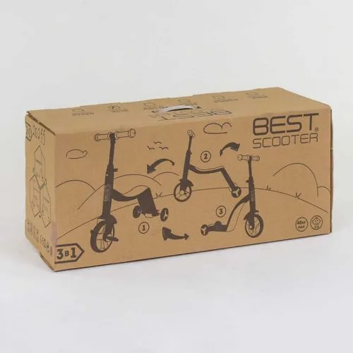 Самокат 3в1 Best Scooter для детей от 3 до 8 лет.