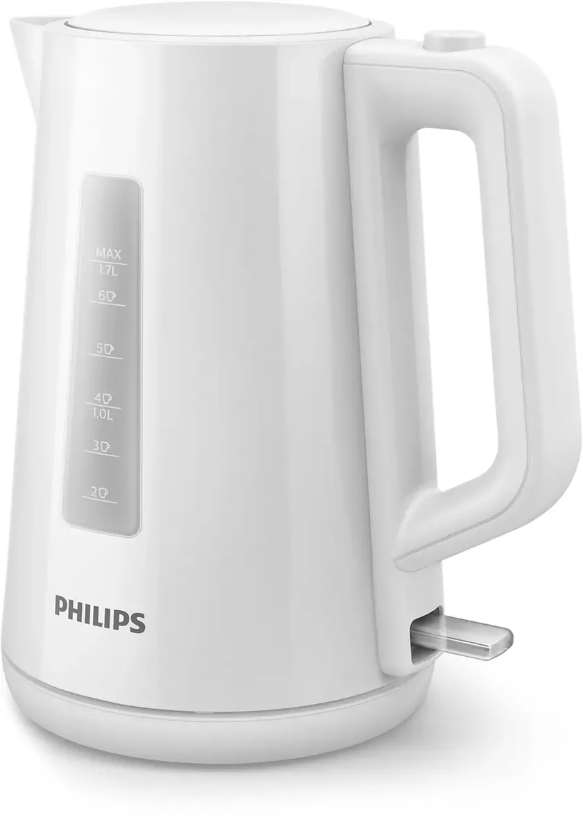 Электрочайник Philips 3000, объем 17 л, пластиковый корпус, белый цвет