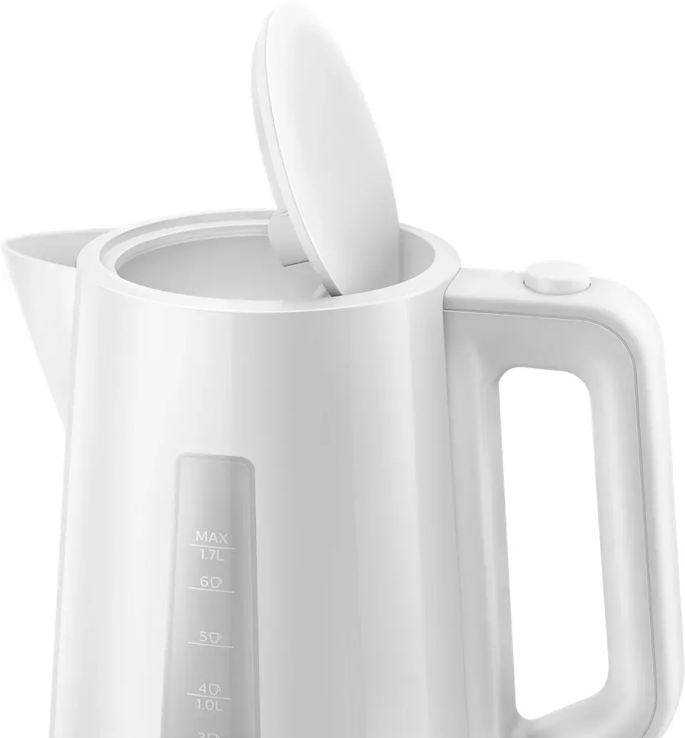 Электрочайник Philips 3000, объем 17 л, пластиковый корпус, белый цвет
