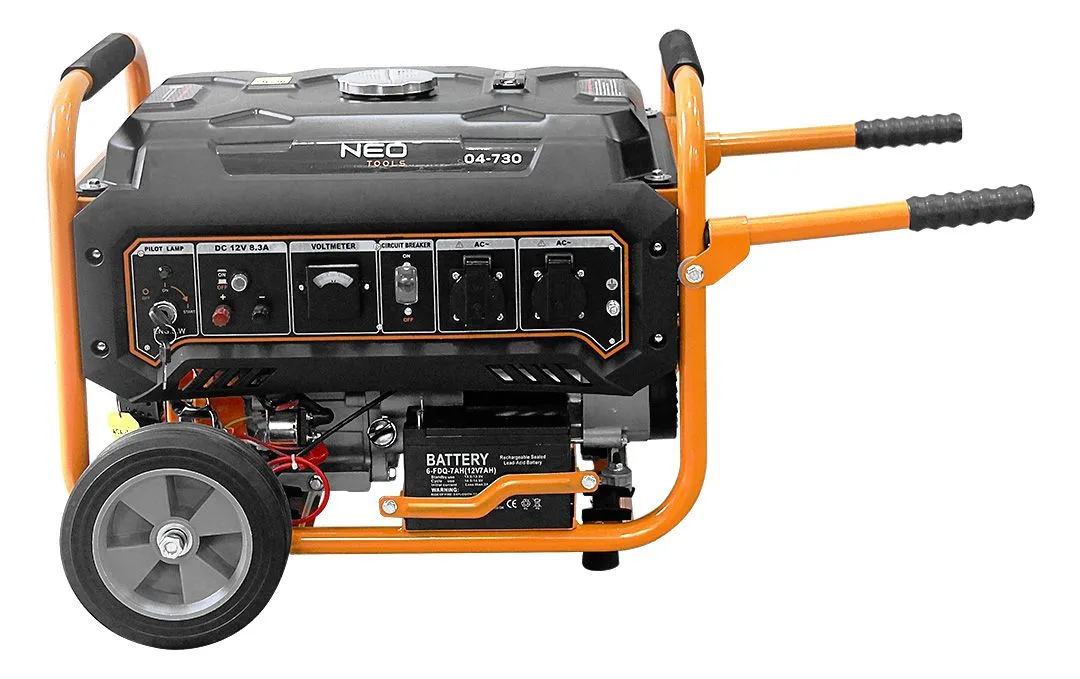 Бензиновый генератор Neo Tools 230В, 28/3кВт, с электрическим стартером, вес 45кг