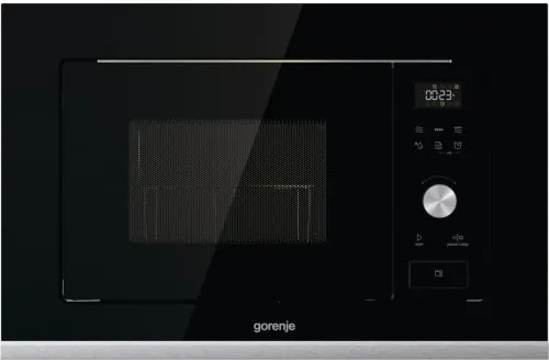 Вбудована мікрохвильова піч Gorenje, 20л, електронне управління, 800Вт, гриль, дисплей, чорна.