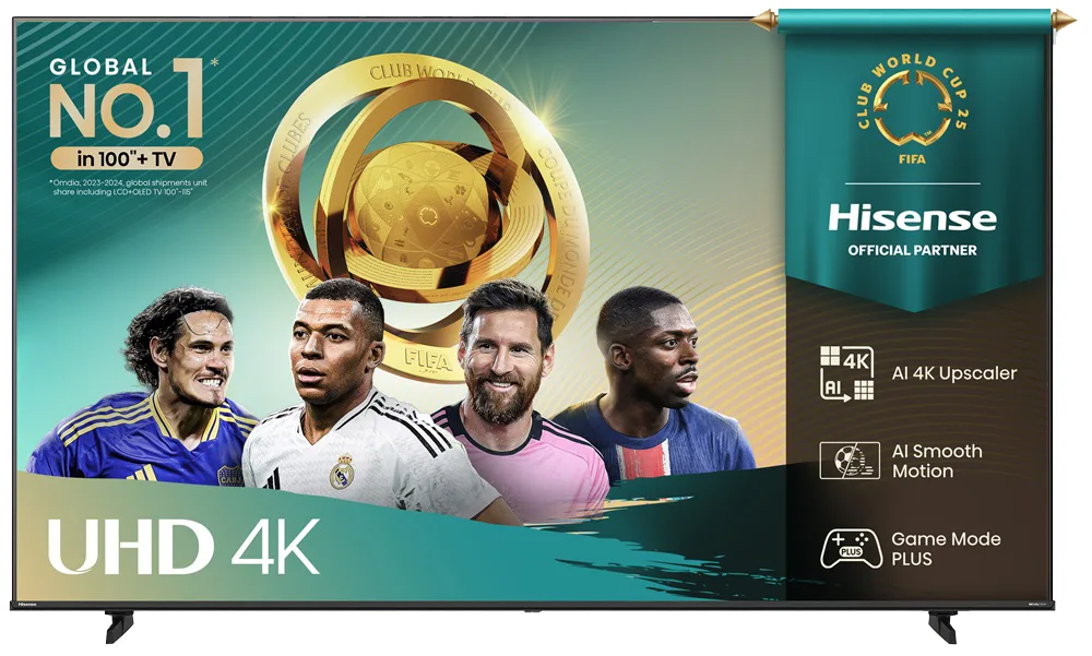 LED телевізор Hisense 85 дюймів чорний UHD 4K VA