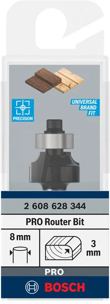 Фреза карнизна Bosch твердосплавна 3 мм для деревини 10,2 мм