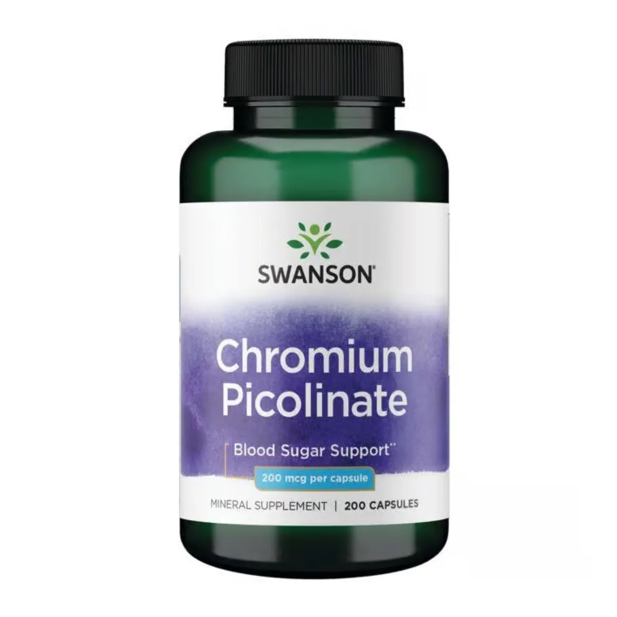 Swanson Chromium Picolinate 200 мкг 200 капсул для підтримки рівня цукру в крові