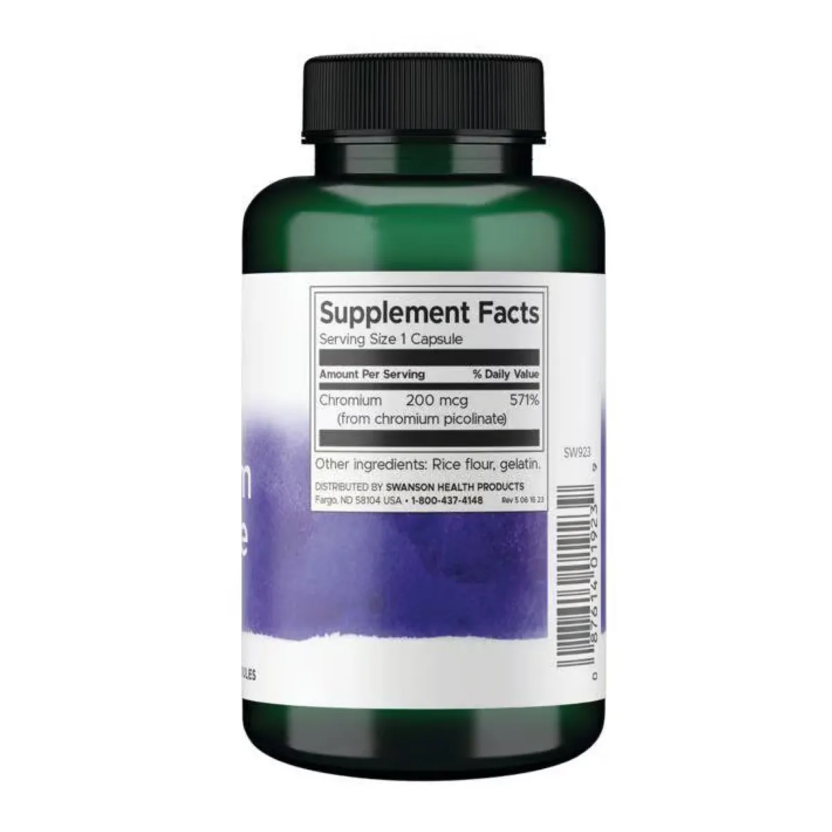 Swanson Chromium Picolinate 200 мкг 200 капсул для підтримки рівня цукру в крові