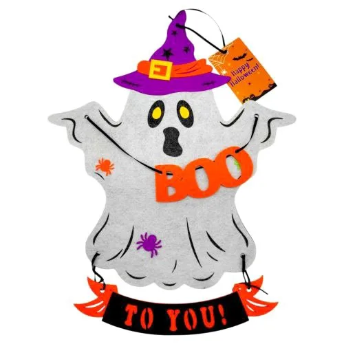 Підвіс із фетру 2 мм "Хеллоуїнський привид" Аплі Краплі декор для Хеллоуїну настінний декор привид для свята