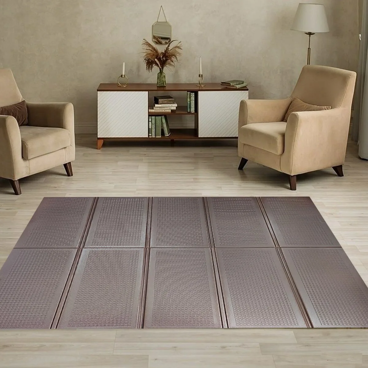 Дитячий розвиваючий килимок 2000х1500х10 мм спінений поліуретан коричневий