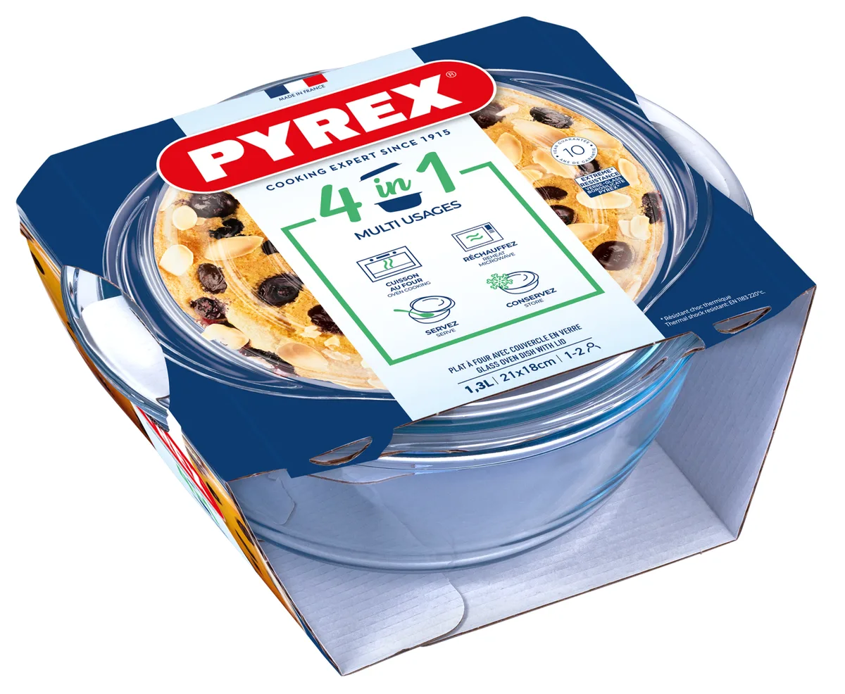 Каструля Pyrex боросилікатне скло 21х18х8 см 1.3 л