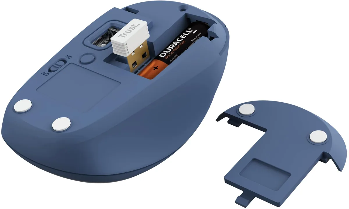 Миша Trust Yvi+ Compact Multi-Device, WL/BT/USB-A, синій