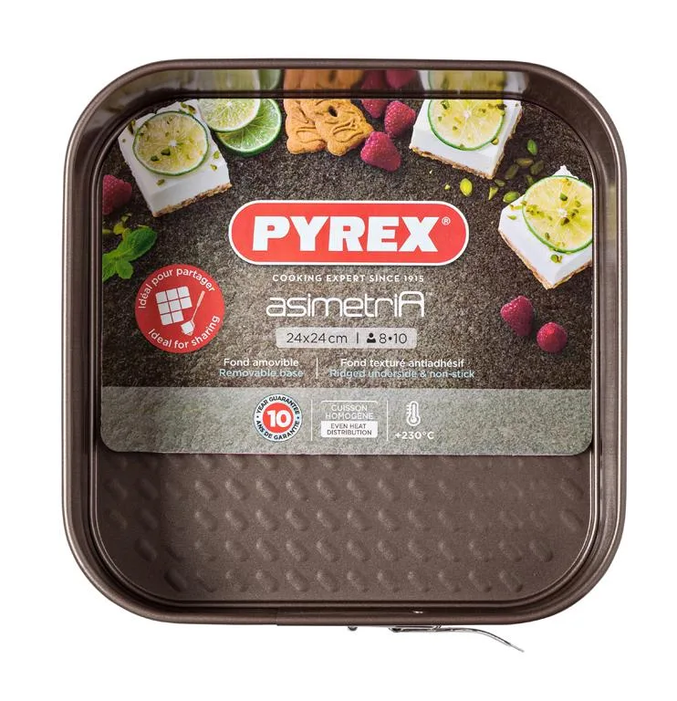 Форма PYREX вуглецева сталь квадратна 24х24 см чорна