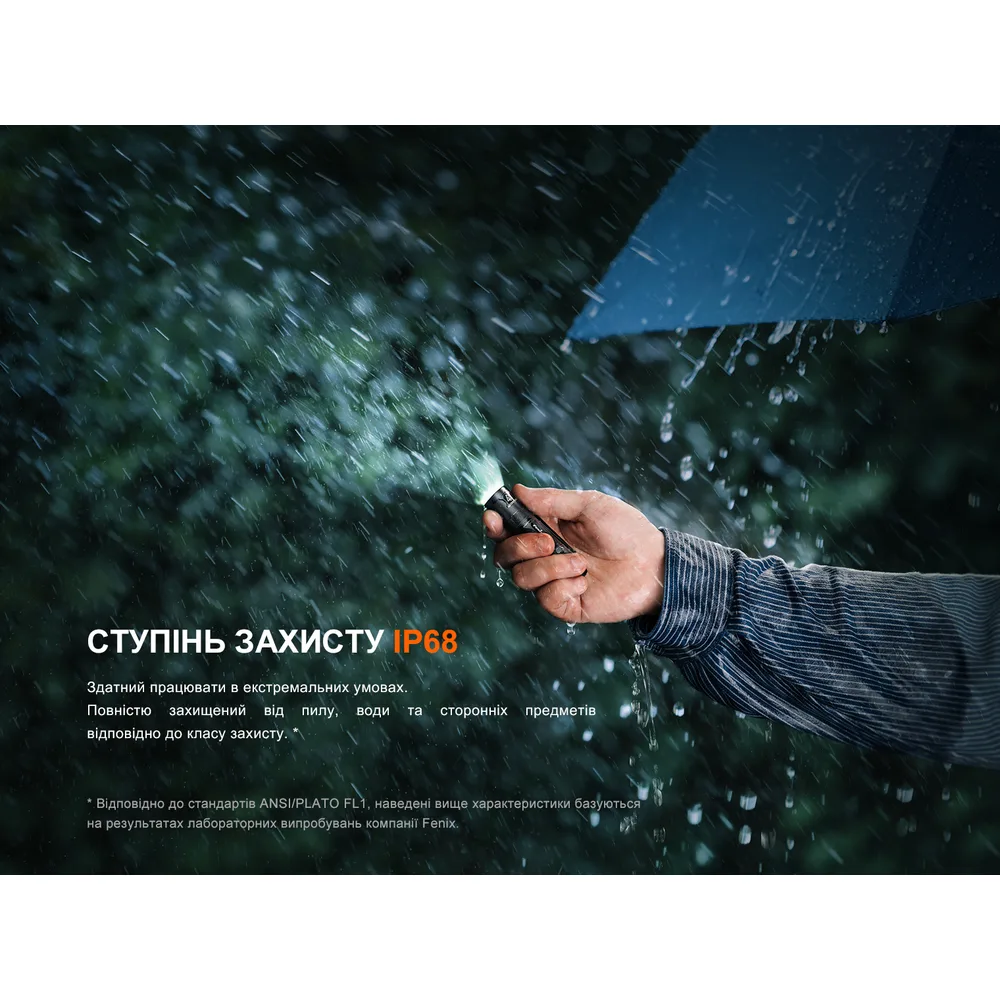 Ліхтар ручний Fenix алюміній 81,5х19,3х17,4 мм чорний