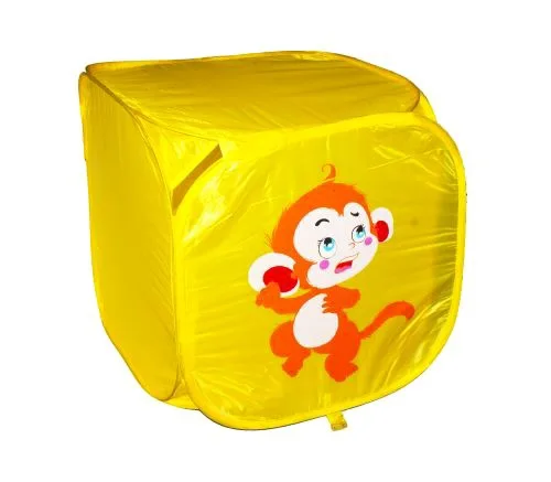 Корзина для іграшок MIC Обезьянка жовта 45x45 см з кришкою на липучках